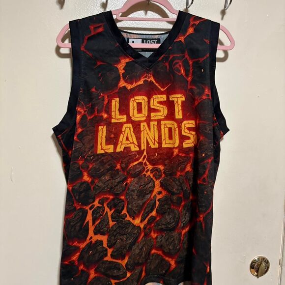 Lost Lands Lava Basketball Jersey size: Large - Picture 1 of 3